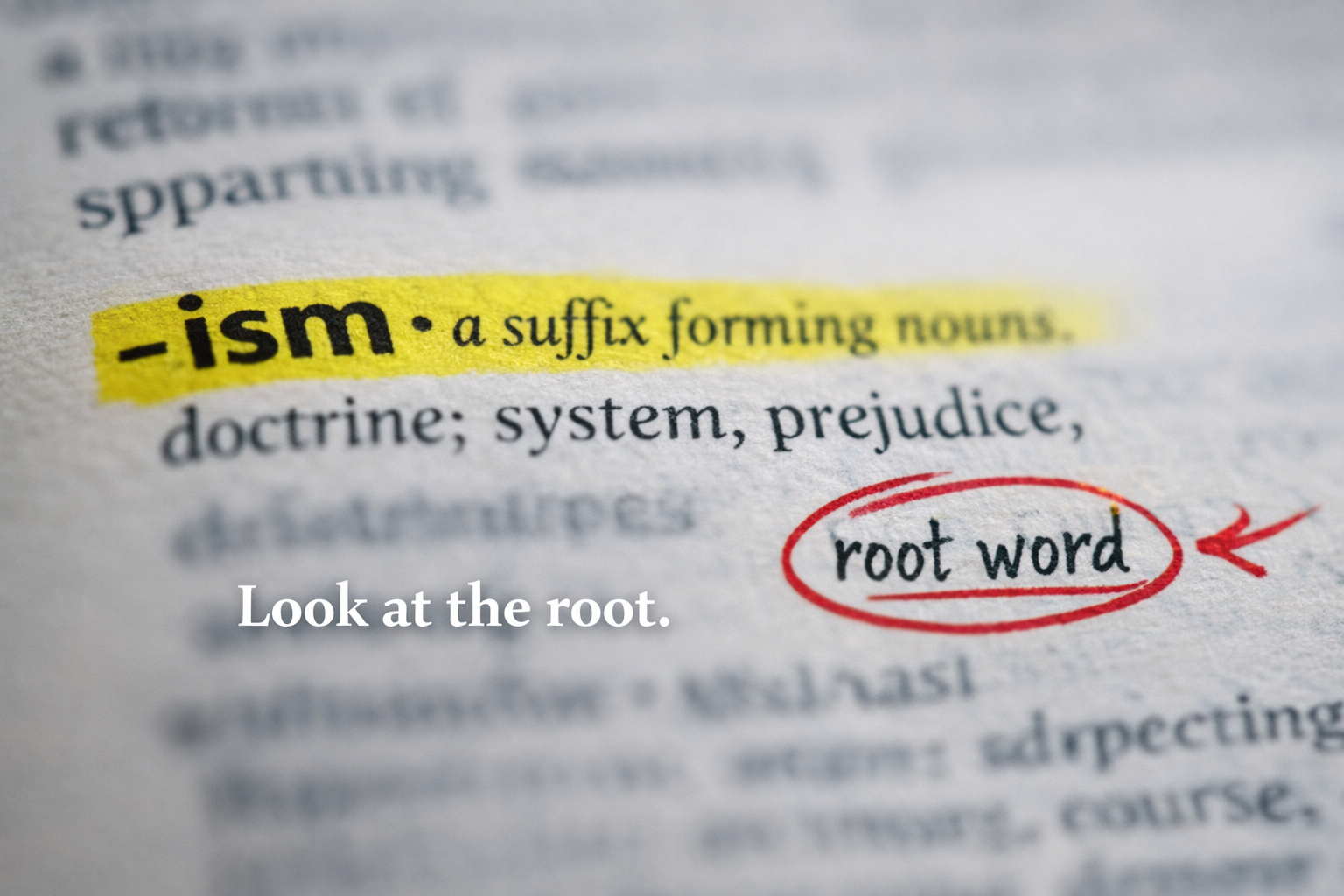 Stop Blaming “ism”